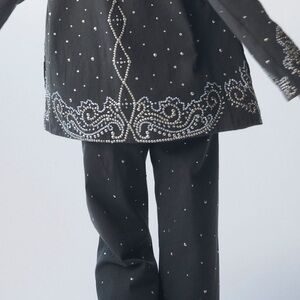 FP Embellished Black Pants